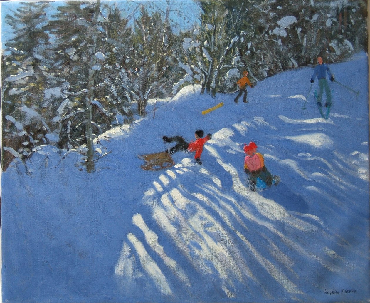 Leesek a szánkóról, Morzine alkotó: Andrew Macara