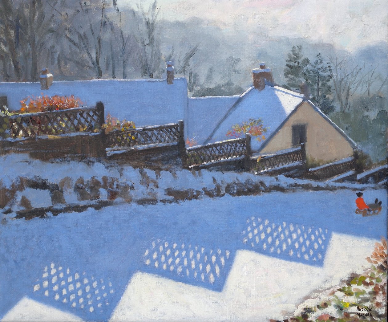 Fence Shadows, 2009 (olaj, vászon) alkotó: Andrew Macara