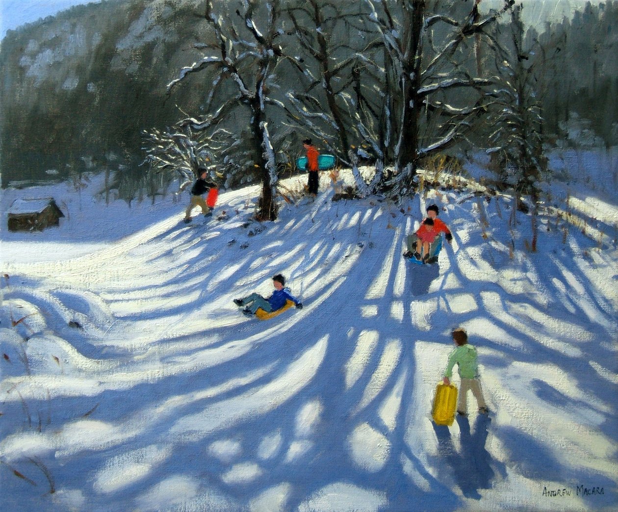 Szórakozás a hóban, Morzine, Franciaország alkotó: Andrew Macara