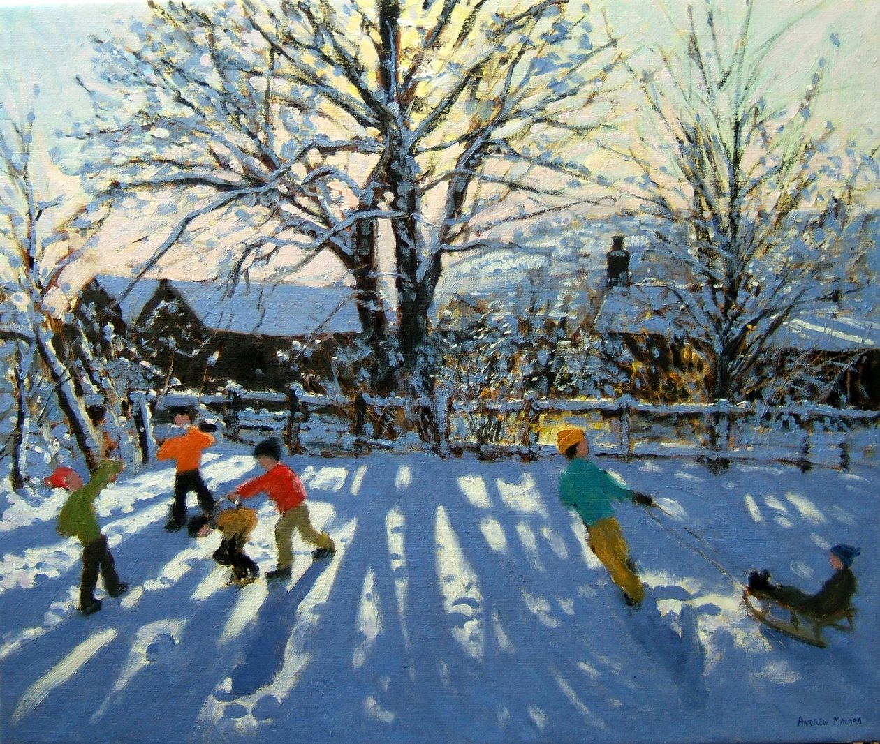 Szórakozás a hóban, Tideswell, Derbyshire alkotó: Andrew Macara