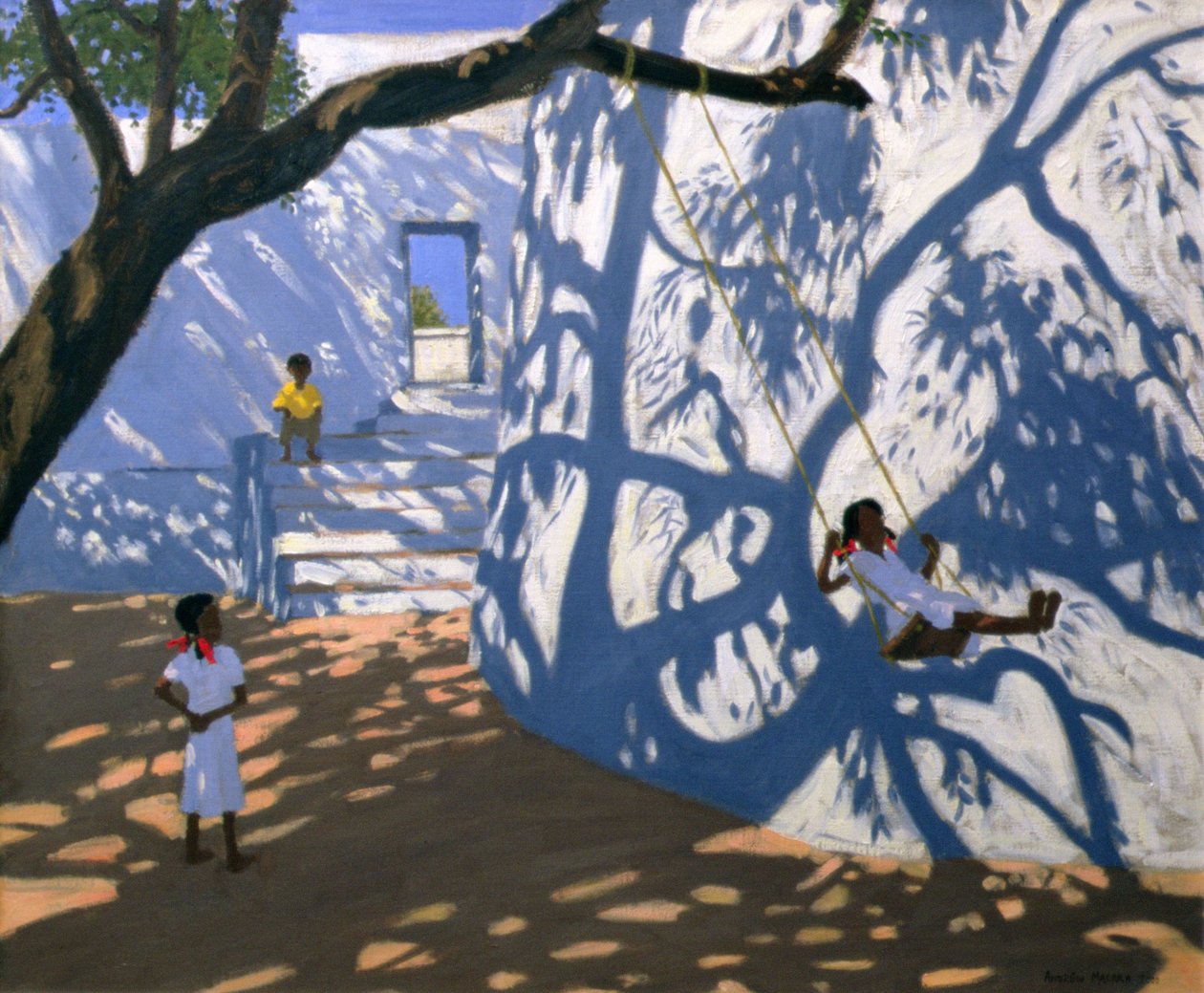 Lány hintán, India, 2000 alkotó: Andrew Macara