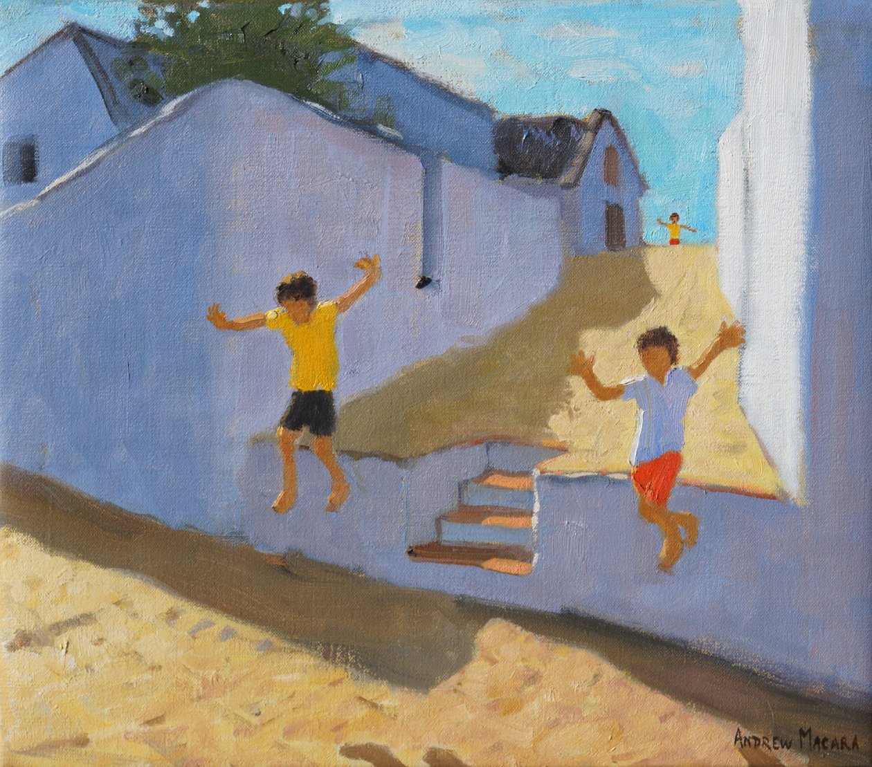 Ugrás a falról,Mykonos,2015 , alkotó: Andrew Macara