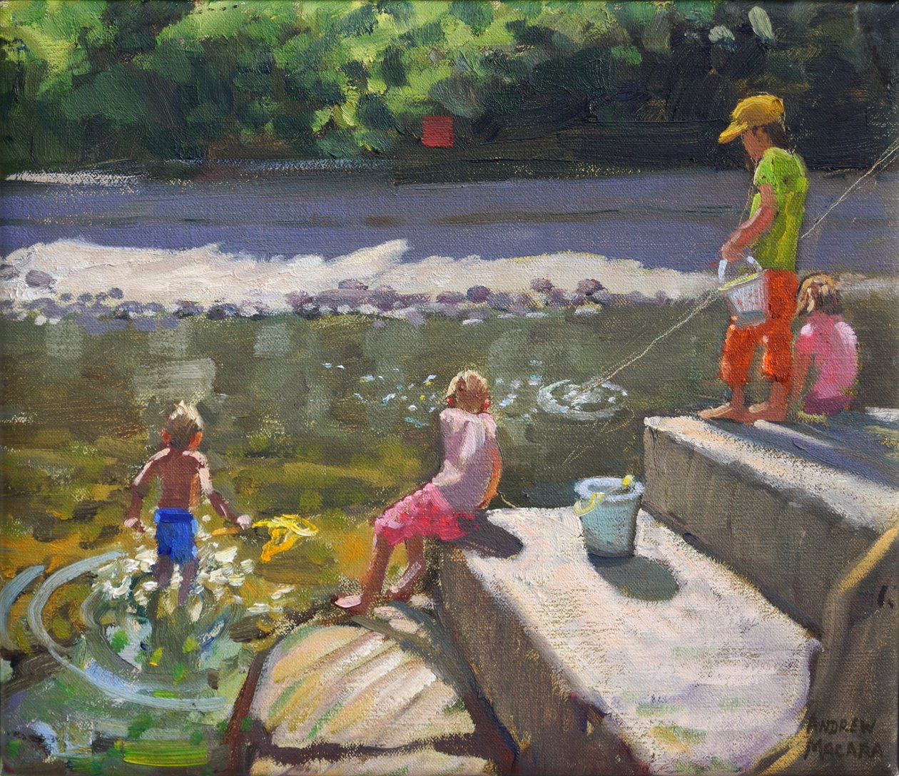 Gyermekhorgászat,Looe,Cornwall,2014, alkotó: Andrew Macara