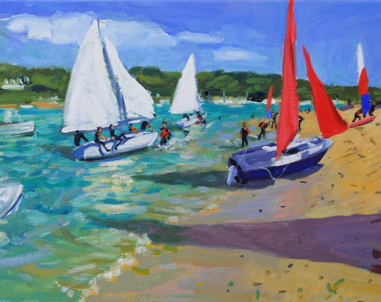 Vitorlás hajók, Salcombe, alkotó: Andrew Macara