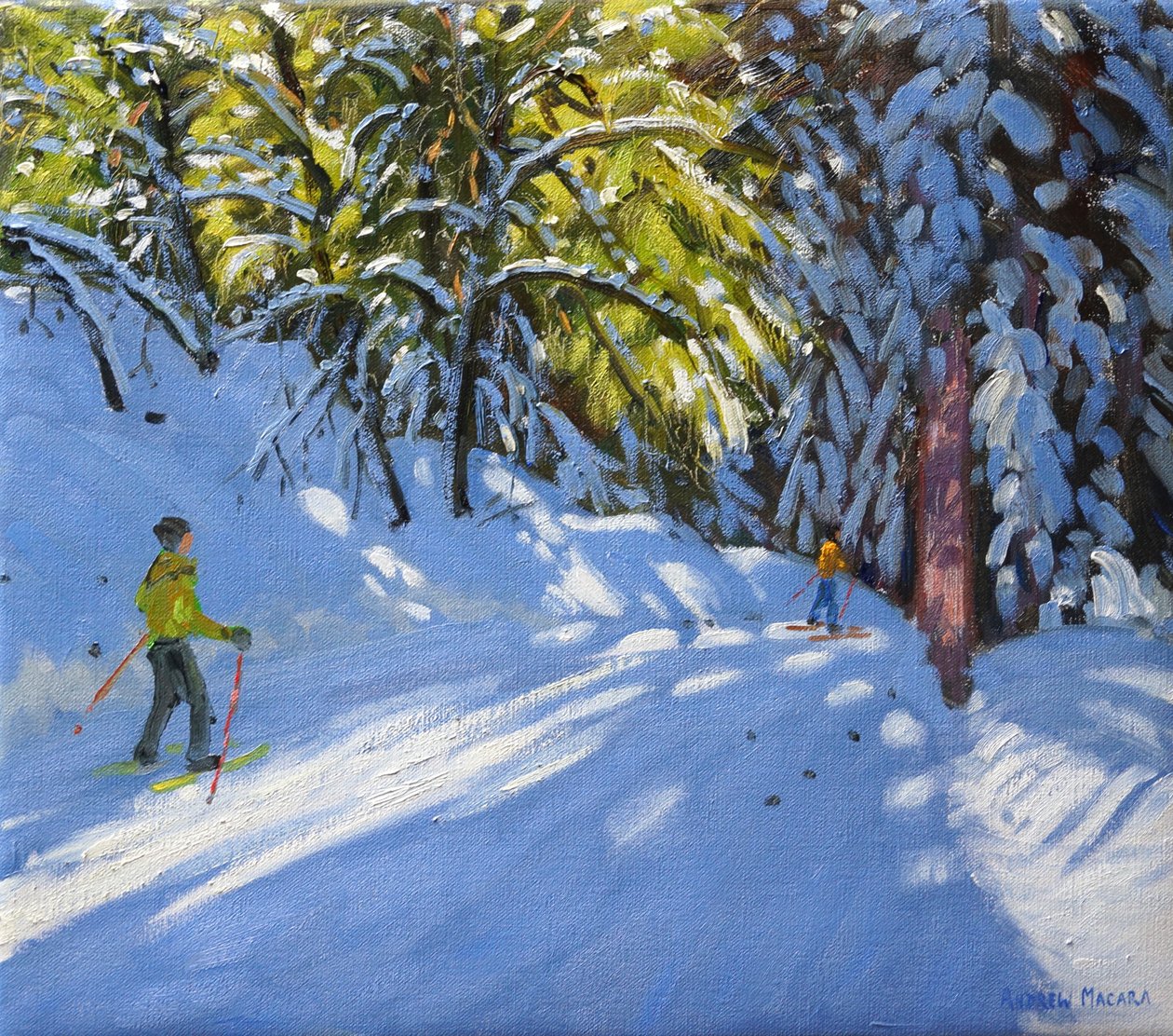 Síelés az erdőben, La Clusaz, 2012 alkotó: Andrew Macara