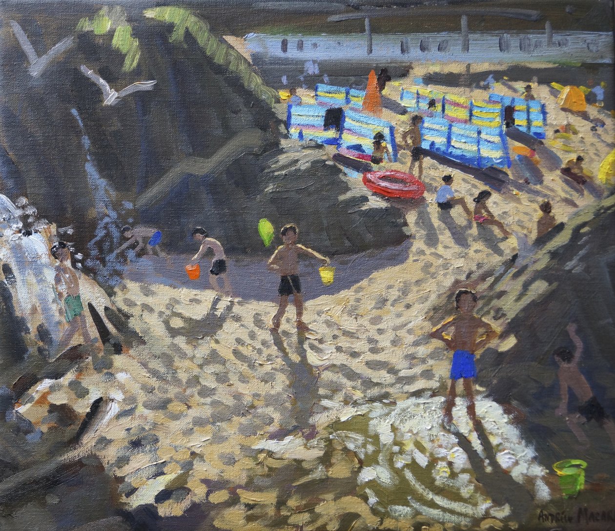 Vízesés, Porthmeor strand, St Ives, alkotó: Andrew Macara
