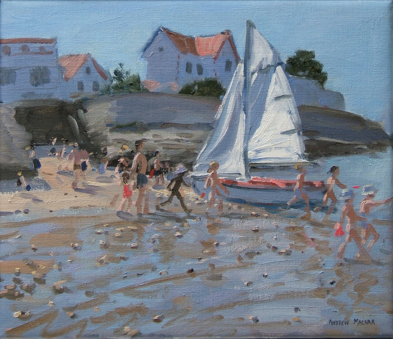 Fehér vitorlás, Palais sur Mer, Franciaország alkotó: Andrew Macara