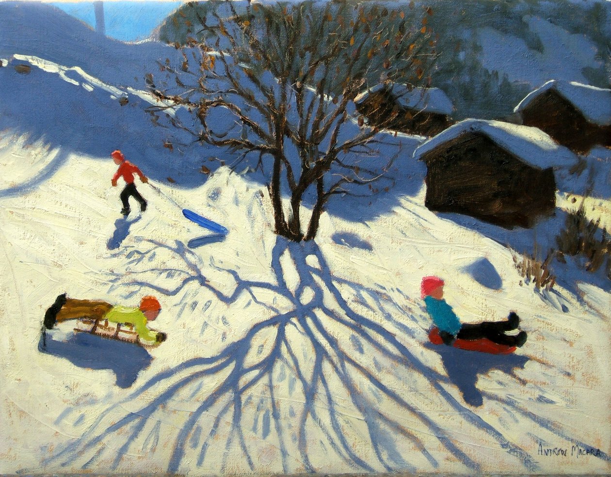 Téli domboldal, Morzine, Franciaország alkotó: Andrew Macara