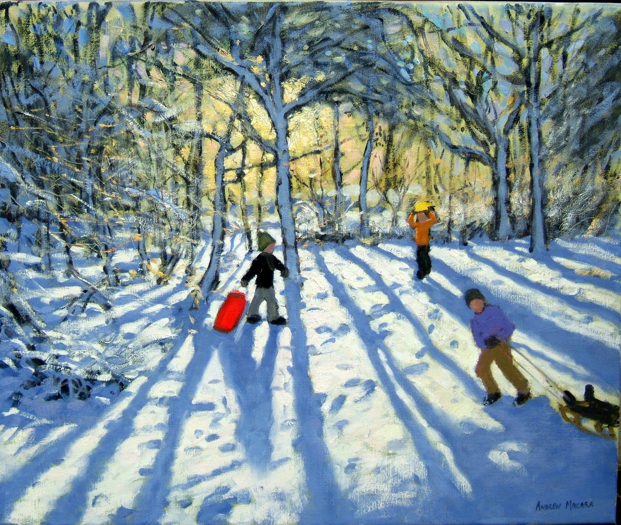 Erdő télen, Ashbourne közelében, Derbyshire államban alkotó: Andrew Macara