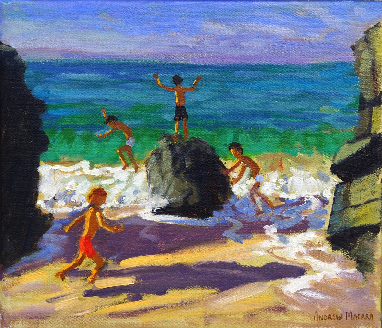 sziklamászás, Porthmeor strand, St Ives, 2013, alkotó: Andrew Macara