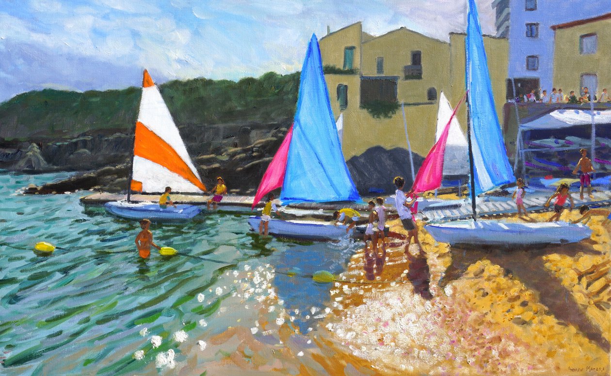 vitorlásiskola, Calella de Palafrugell, Costa Brava, Spanyolország, 2014, alkotó: Andrew Macara