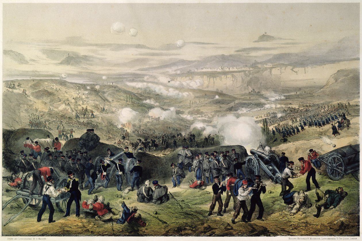 Az inkermani csata, 1854. november 5., 1855 alkotó: Andrew Maclure