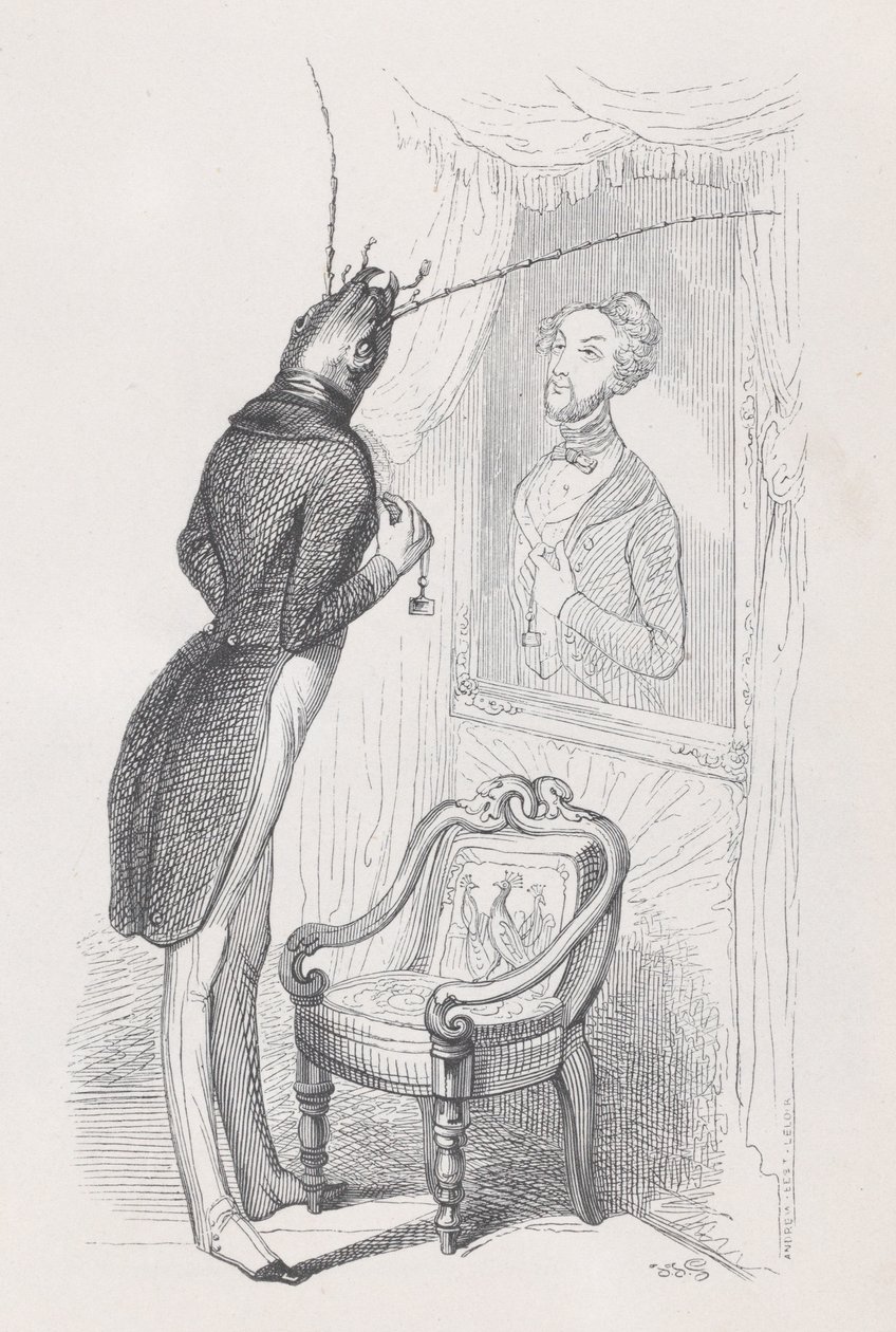 Egy nagyon jól kidolgozott rovar és gyönyörű táncos a Scenes from the Private and Public...-ból, kb. 1837-47. alkotó: Andrew Best Leloir