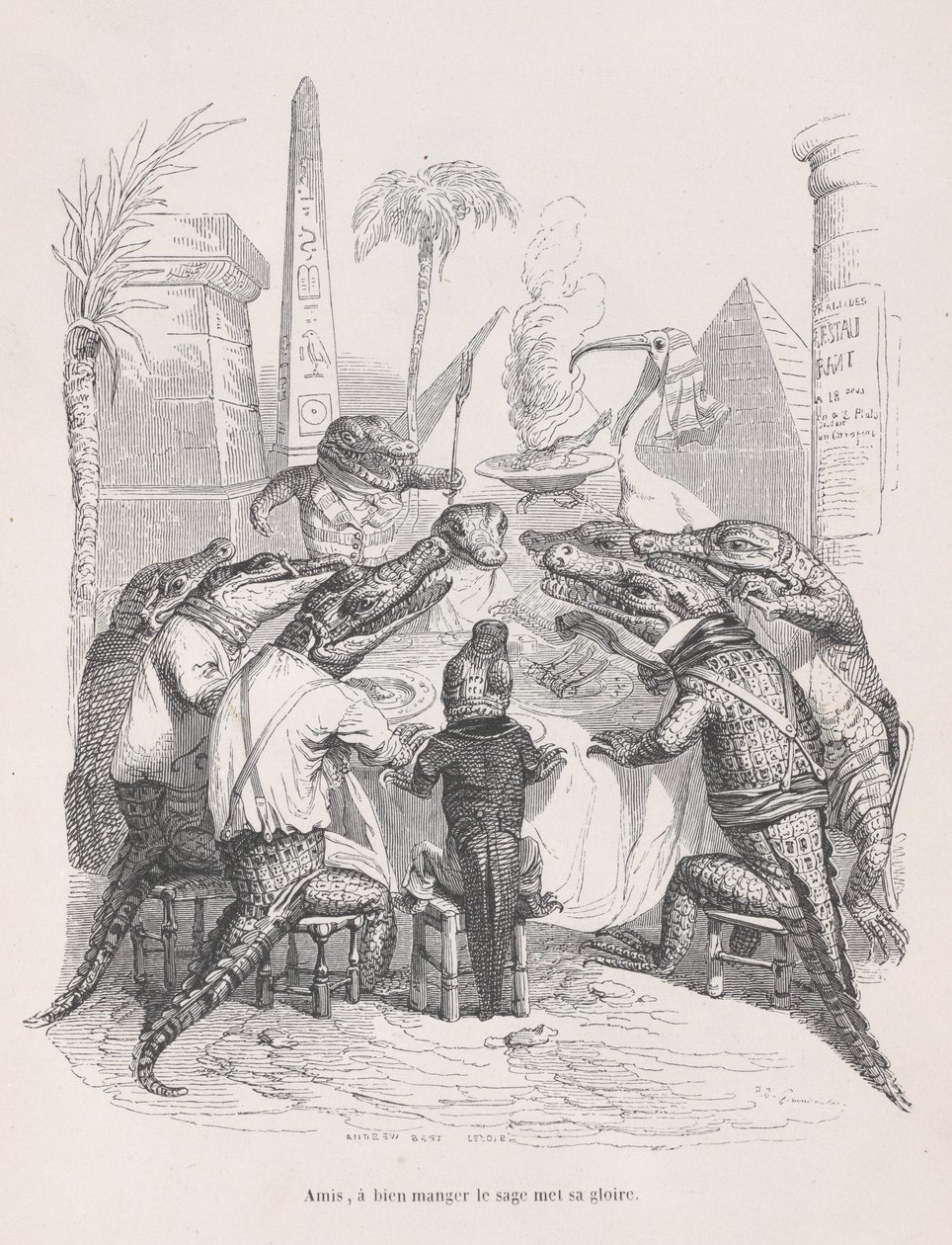 Barátaim, a bölcs arra helyezi a dicsőségét, hogy jókat eszik a Jelenetek a magánéletből..., kb. 1837-47. alkotó: Andrew Best Leloir
