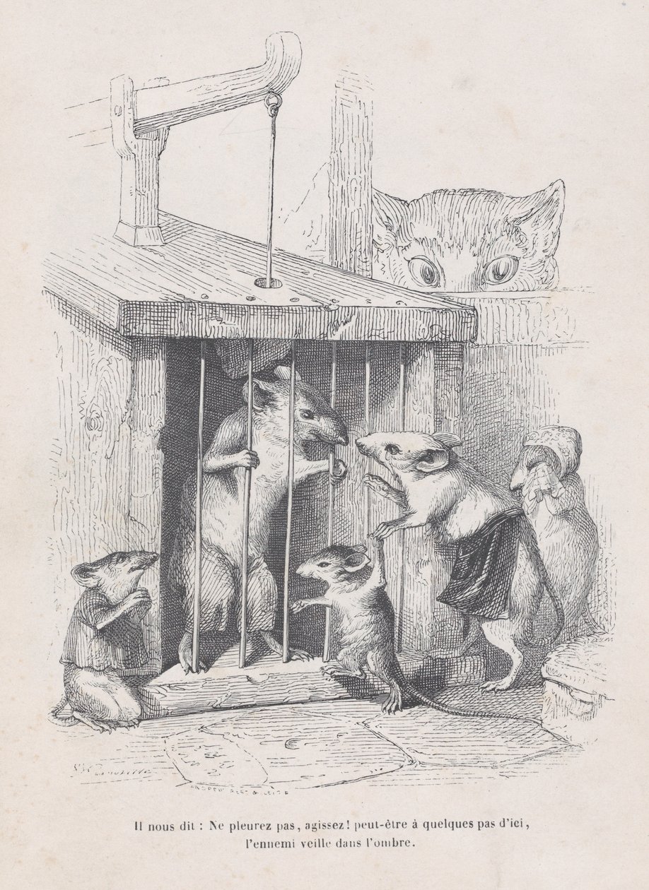 Azt mondja nekünk: ne sírj, cselekedj! a Jelenetek az állatok magán- és közéletéből..., kb. 1837-47. alkotó: Andrew Best Leloir