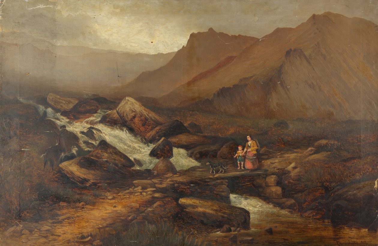 Walesben, Idwal közelében alkotó: Andrew Brandish Holte