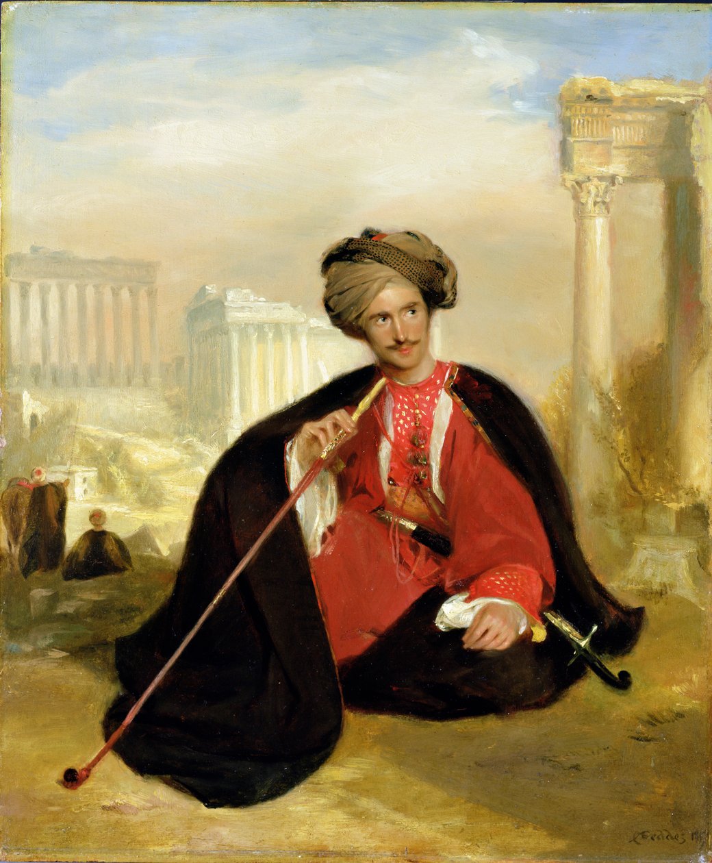 Charles Lenox Cumming-Bruce török ruhában alkotó: Andrew Geddes