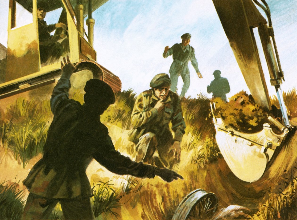 Parry Thomas Babs nevű autójának felfedezése a Pendine homokban alkotó: Andrew Howat