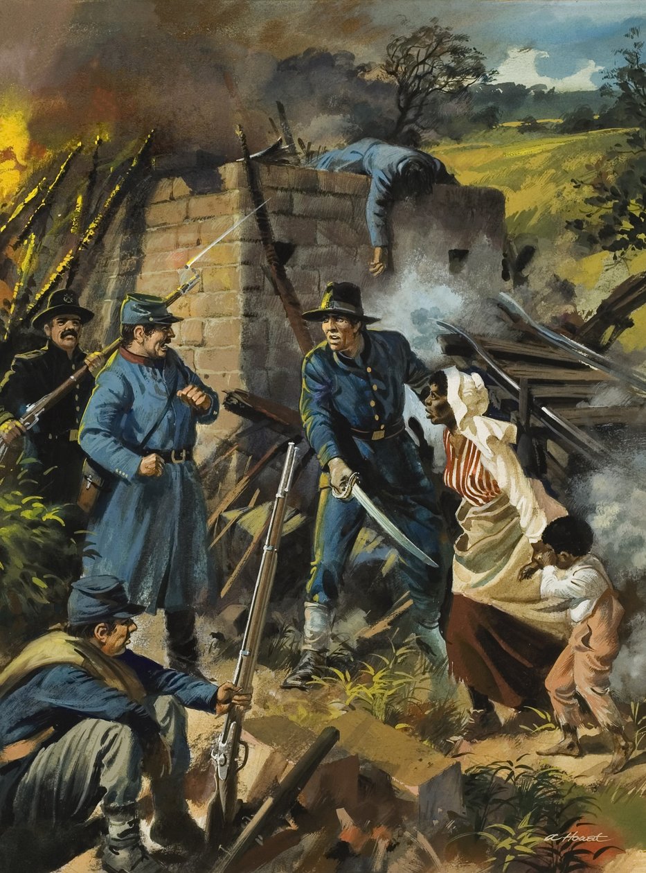 John Brown 1856. augusztus 30-án a rabszolgaságpártiak elfogásakor (gouache, papír) alkotó: Andrew Howat
