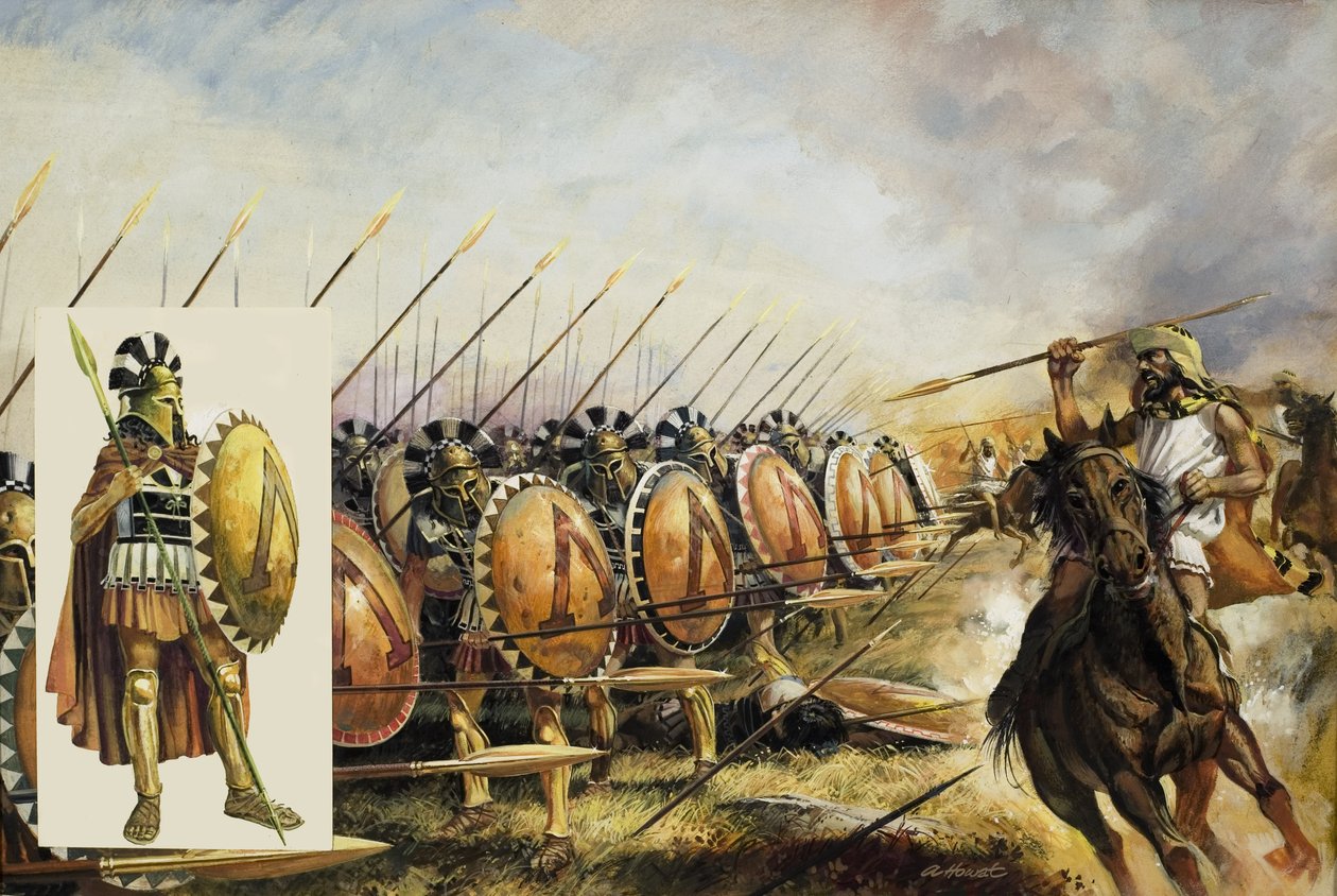 Spártai hadsereg (gouache, papír) alkotó: Andrew Howat
