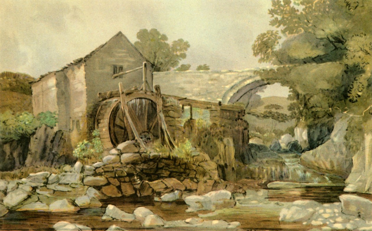 „Malomhíd és vízesés”, 19. század eleje-közepe, 1947. alkotó: Andrew Hunt