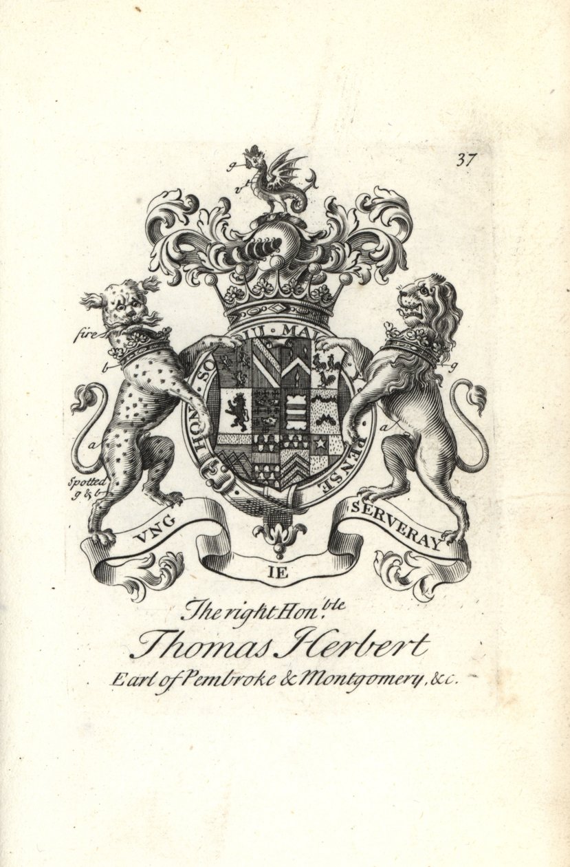 Thomas Herbert, Pembroke és Montgomery 8. grófjának címere és címere alkotó: Andrew Johnston