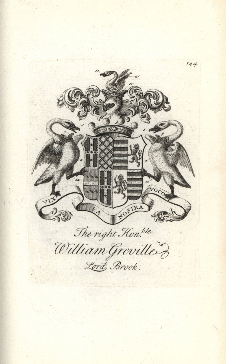 A tisztelt William Greville, a 7. Brooke báró címere és címere alkotó: Andrew Johnston