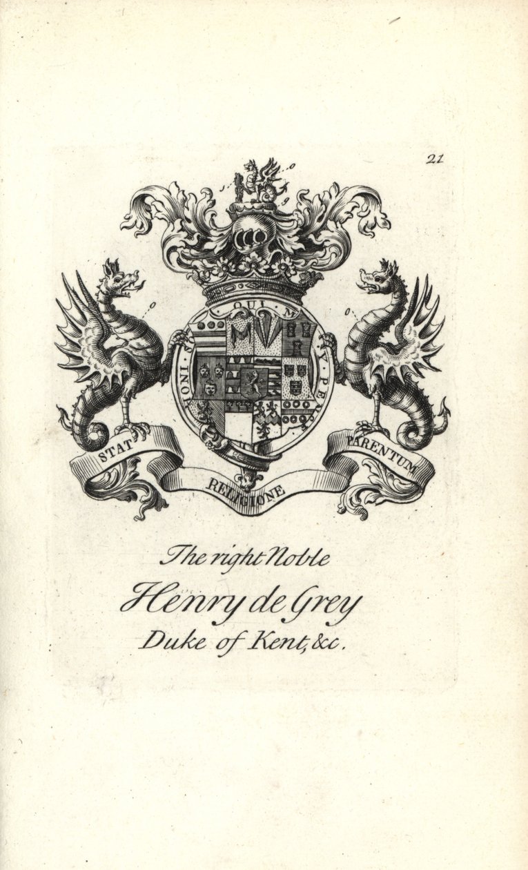 A jobb nemes Henry de Gray címere és címere alkotó: Andrew Johnston