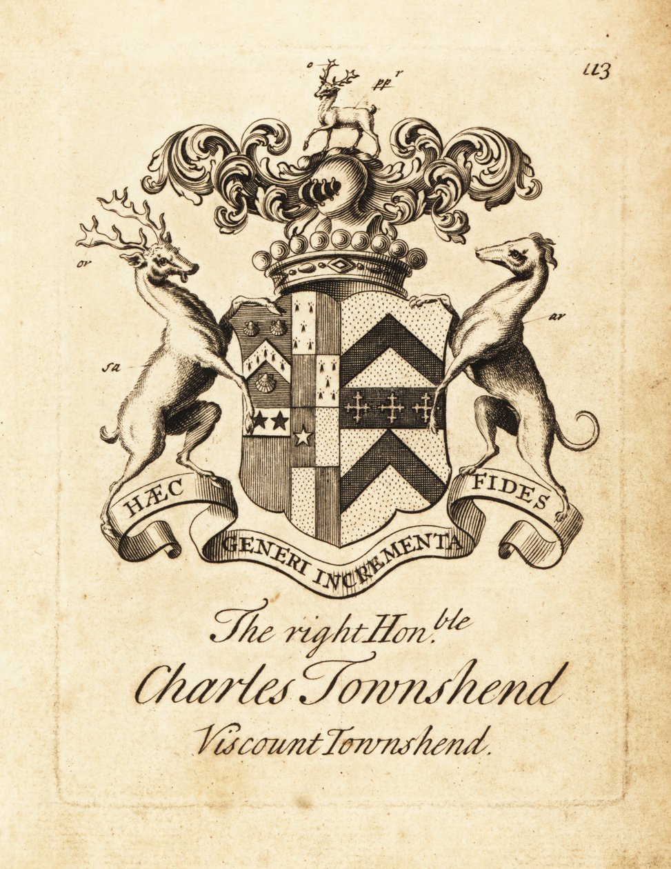 Charles Townshend, Townshend 2. vikomtjának címere alkotó: Andrew Johnston