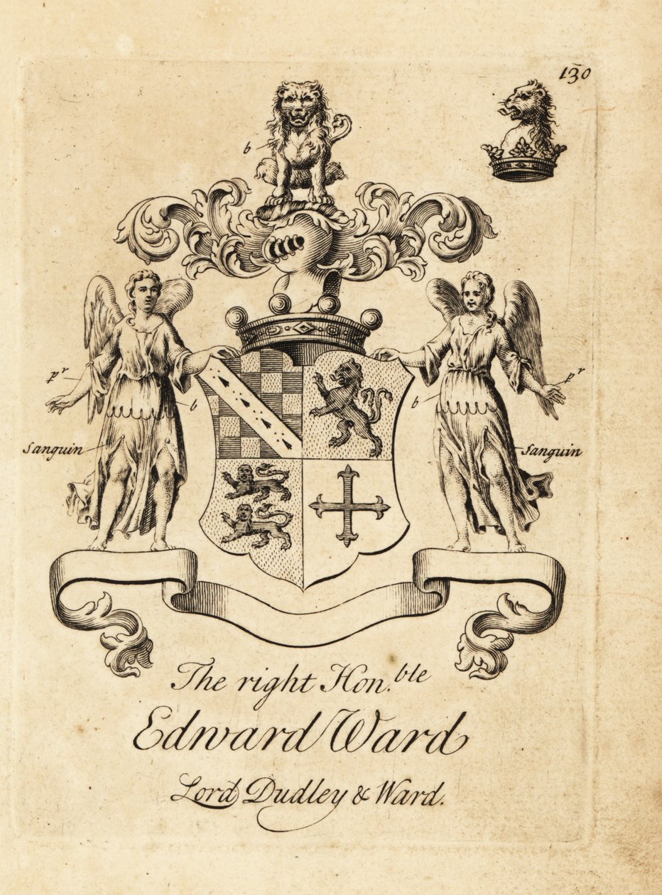 A Right Honorable Edward Ward címere, 9. Dudley báró, 4. Baron Ward alkotó: Andrew Johnston