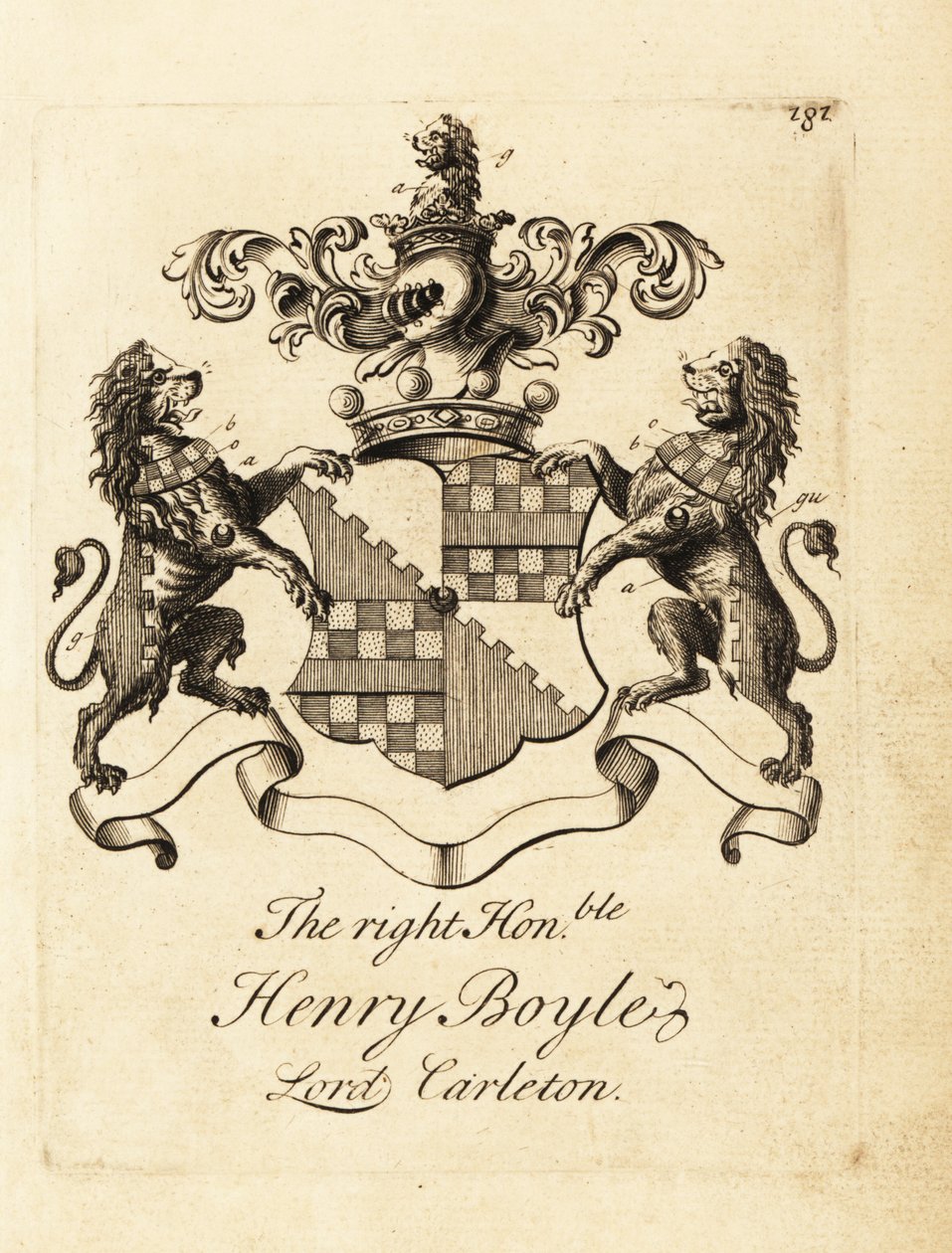 Henry Boyle jobboldal címere, Lord Carleton alkotó: Andrew Johnston