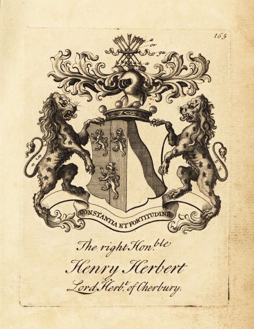 A jobboldal címere, tisztelt Henry Herbert, Lord Herbert of Cherbury, báró Herbert of Cherbury (vagy Chirbury) alkotó: Andrew Johnston