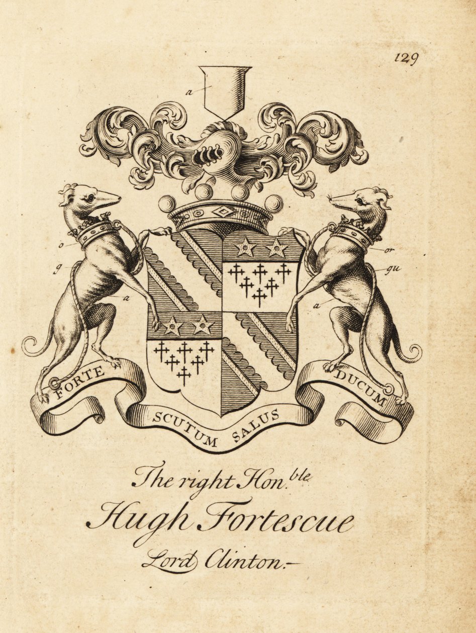 A Right Honorable Hugh Fortescue címere alkotó: Andrew Johnston