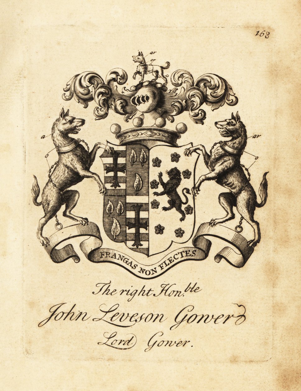 John Leveson Gower jobboldal címere, Lord Gower alkotó: Andrew Johnston