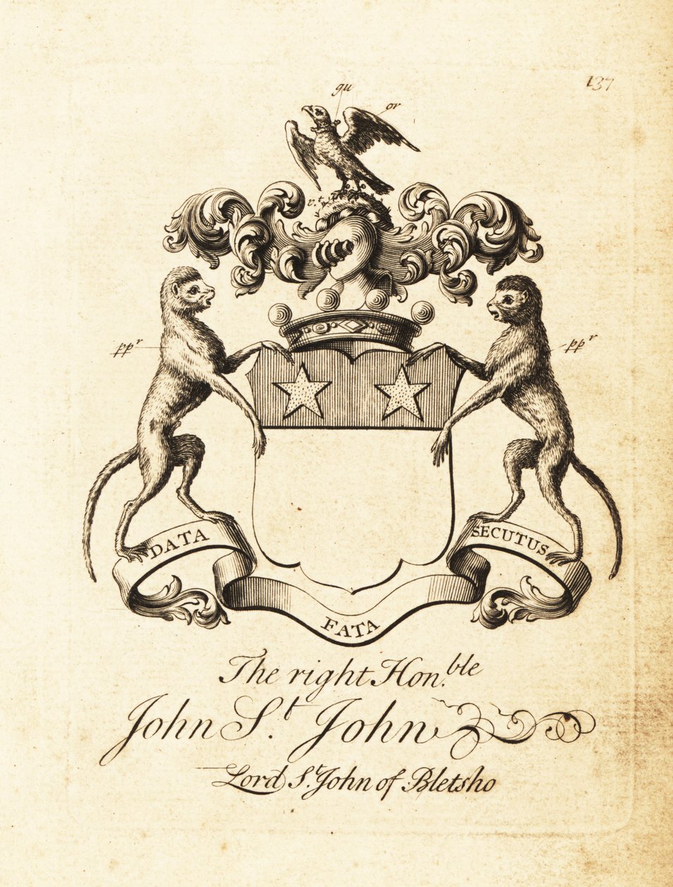 A jobboldal címere, tisztelt Szent János alkotó: Andrew Johnston