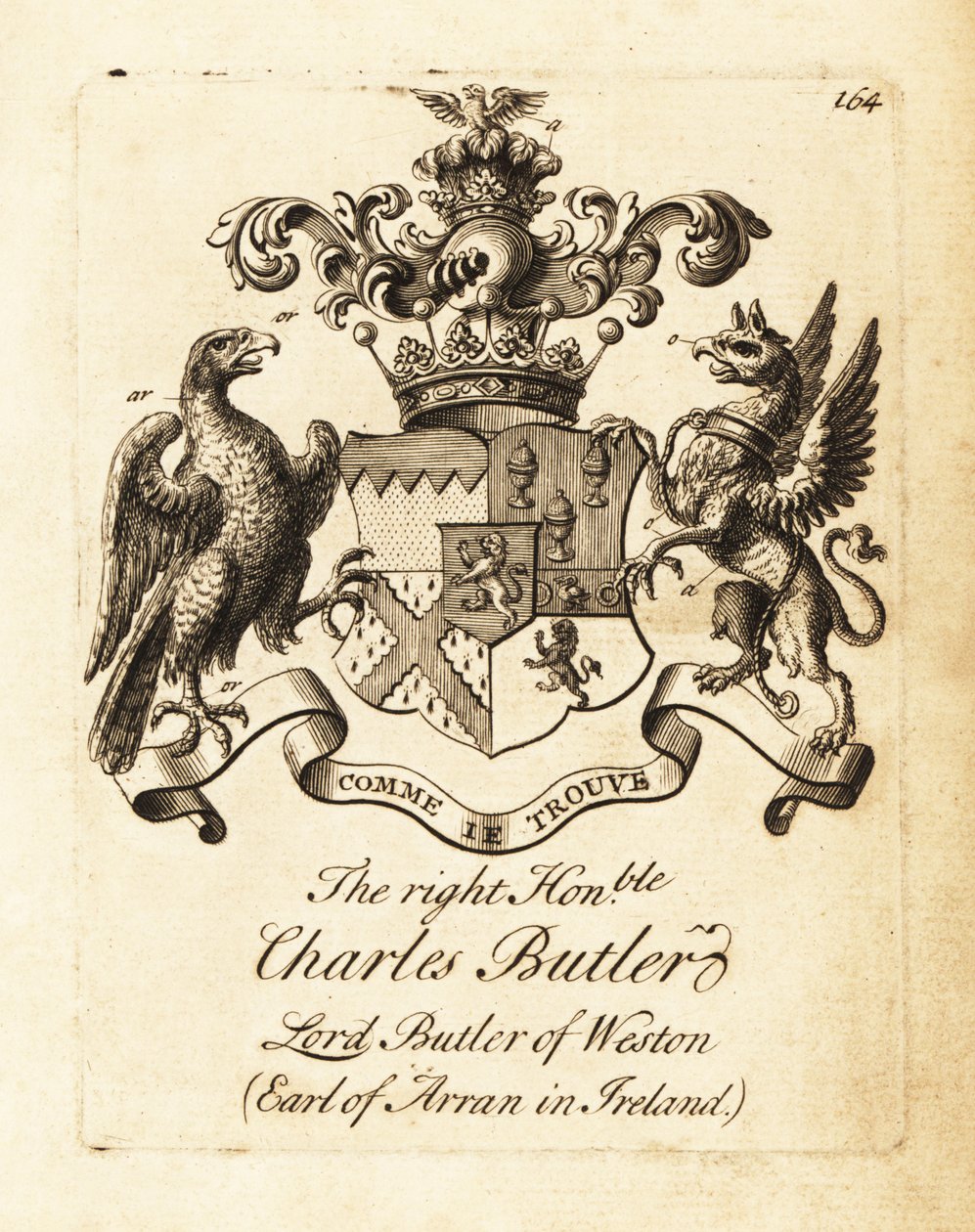 Charles Butler főhadnagy jobboldali címere alkotó: Andrew Johnston