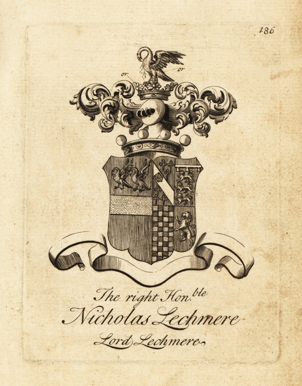 Nicholas Lechmere jobboldal címere, Lord Lechmere alkotó: Andrew Johnston