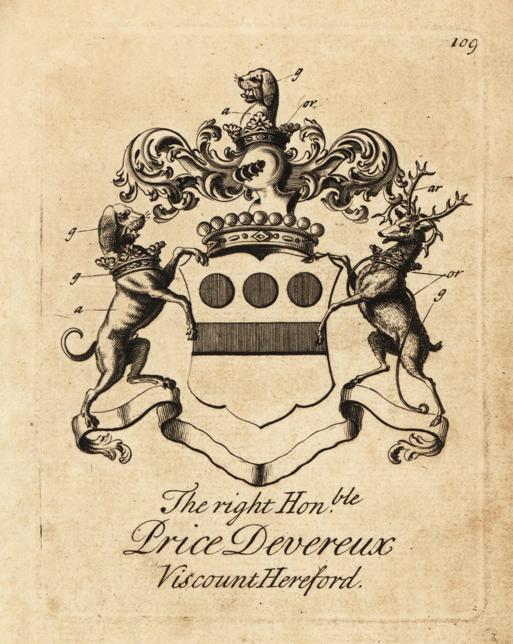 Devereux, 9. Hereford vikomt (1664-1740) címere alkotó: Andrew Johnston