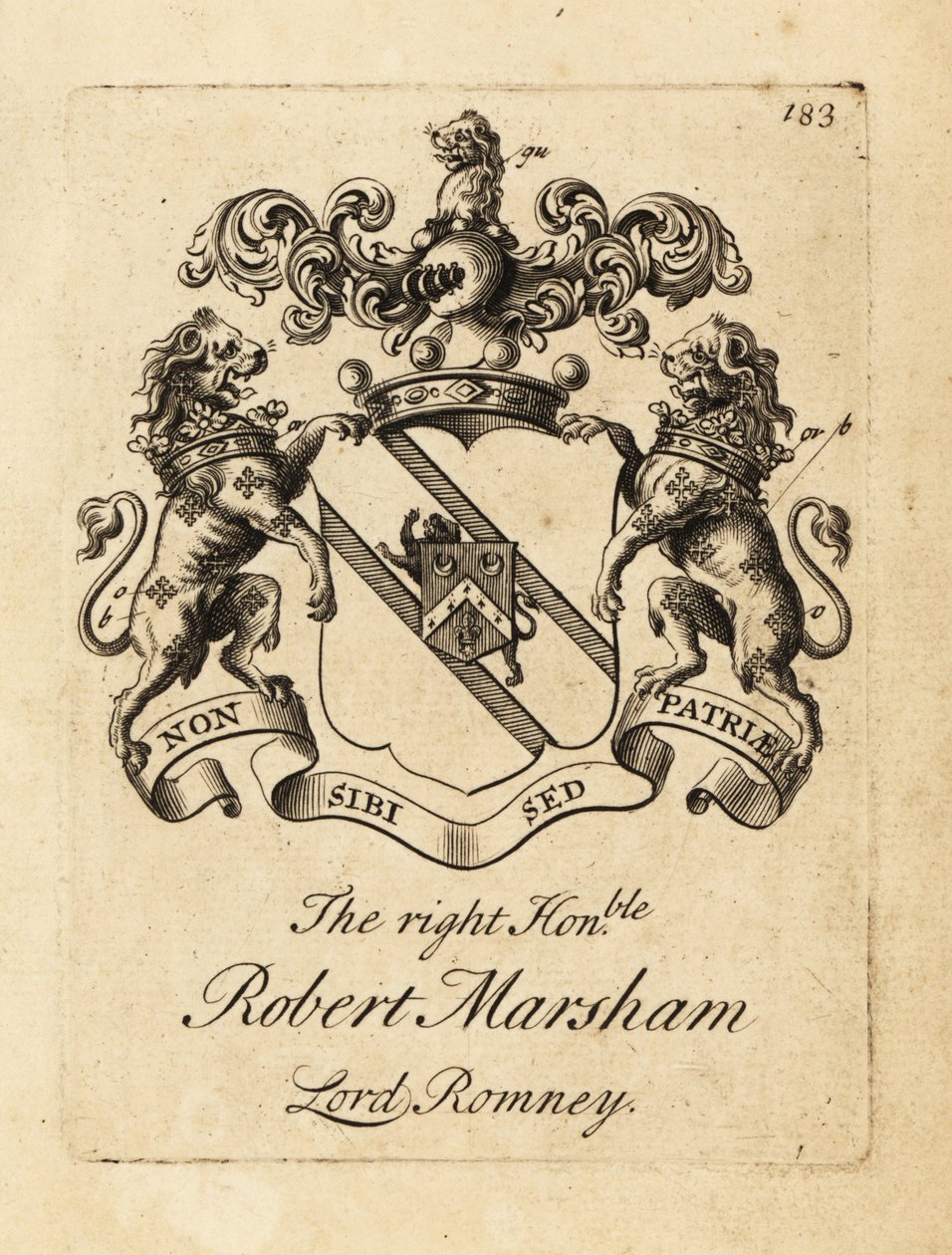 A jobboldal címere, tisztelt Robert Marsham, Lord Romney alkotó: Andrew Johnston
