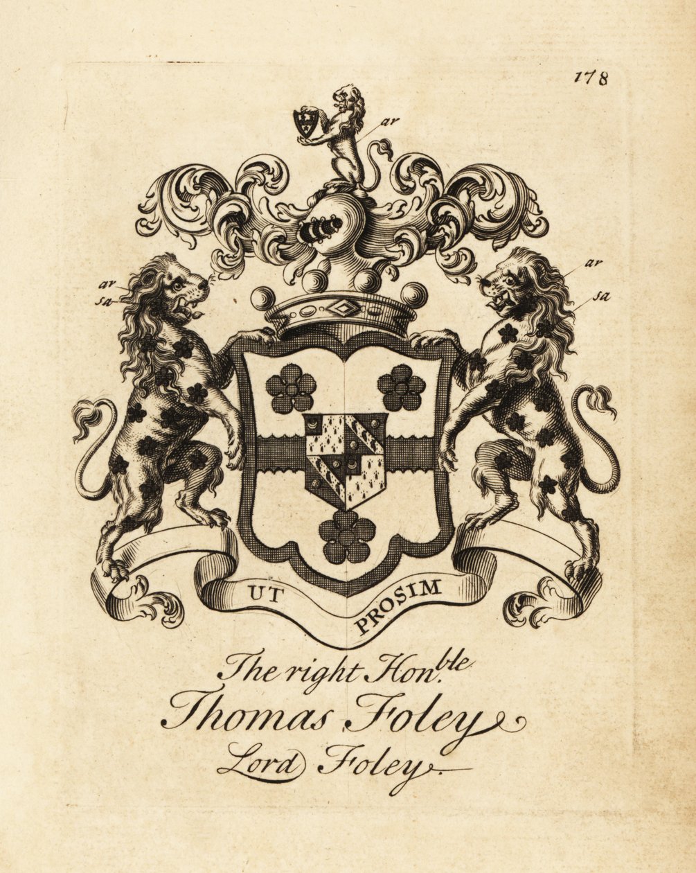 Thomas Foley jobboldal címere, Lord Foley alkotó: Andrew Johnston