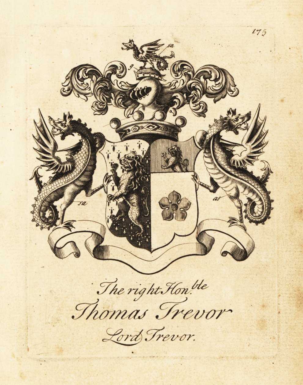 Tisztelt Thomas Trevor, Lord Trevor címere alkotó: Andrew Johnston