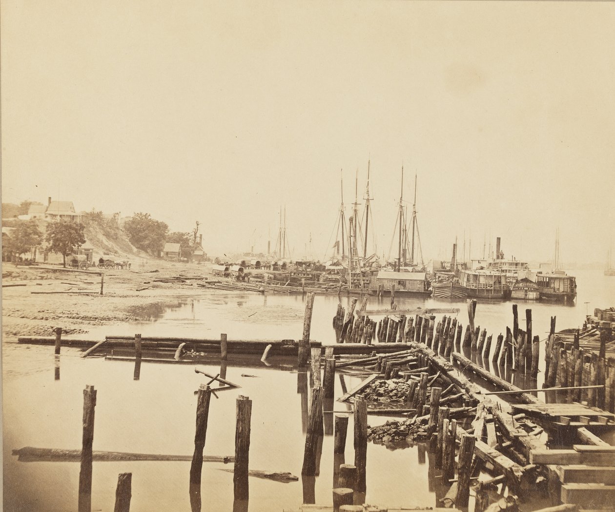 City Point, Virginia, 1861-1865 körül (albumnyomat) alkotó: Andrew Joseph Russell