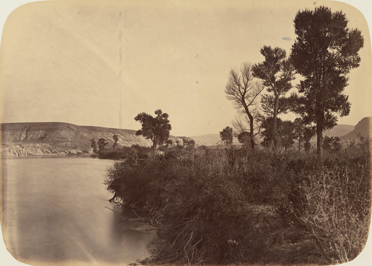 25. tábla. A Green River völgye, a folyón lefelé nézve,1869 (fotó) alkotó: Andrew Joseph Russell