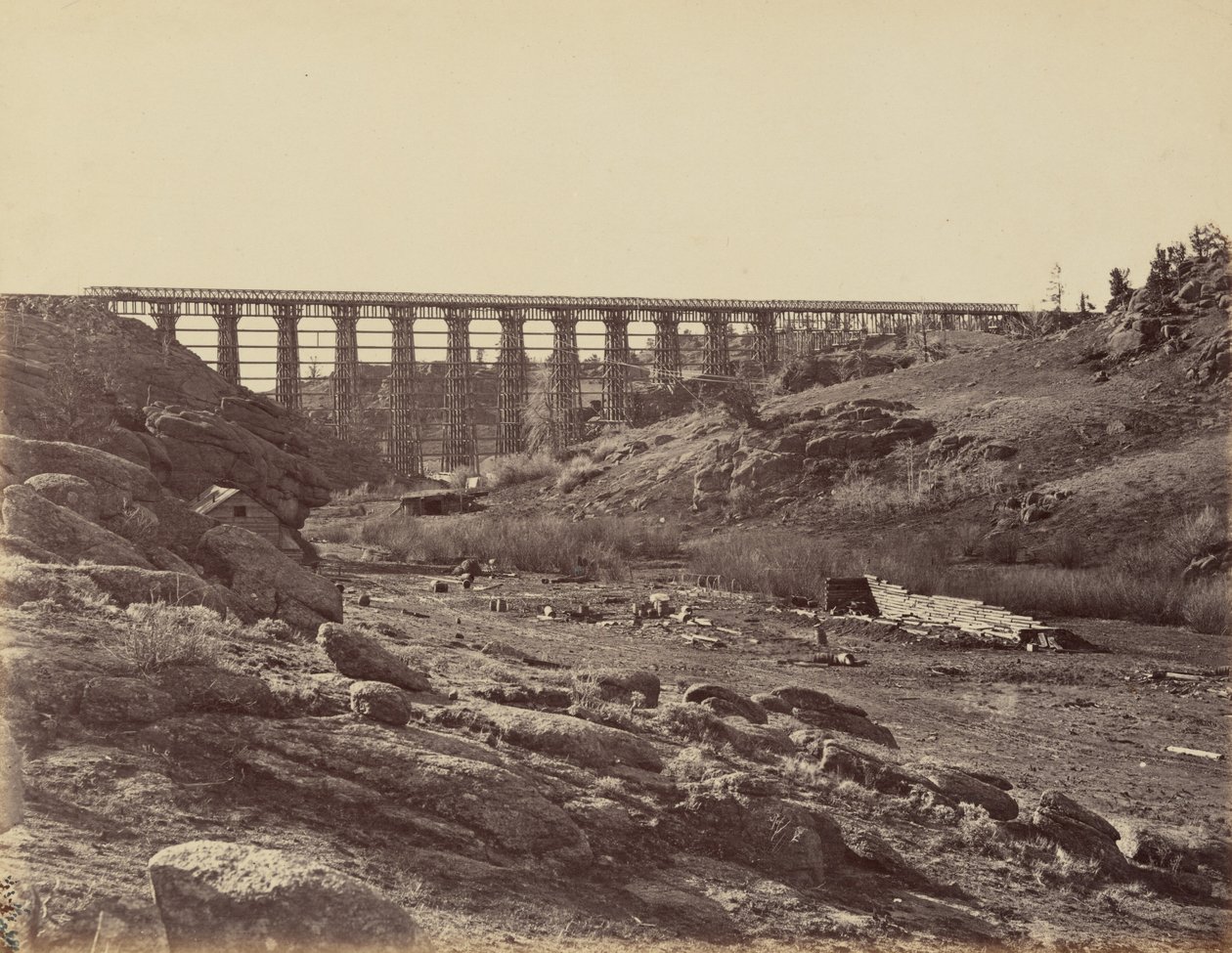 7. tányér. Dale Creek híd, általános nézet,1869 (fotó) alkotó: Andrew Joseph Russell