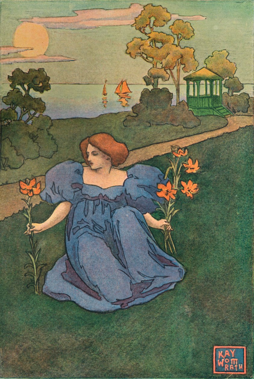 "A Decorative Panel by Kay Womrath", 1899 alkotó: Andrew Kay Womrath