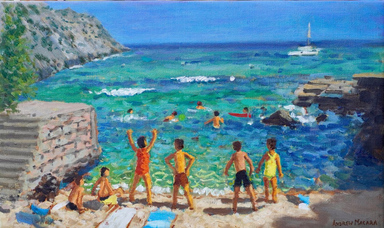 Cala Clara, Mallorca, 2023 (olaj, vászon) alkotó: Andrew Macara