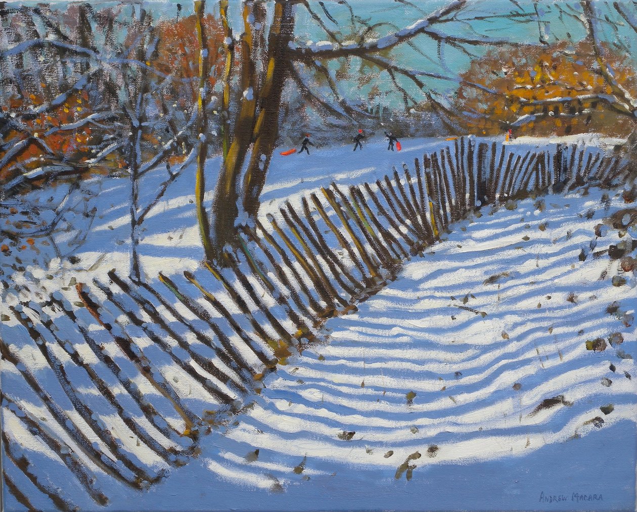 Leaning Fence, 2011 (olaj, vászon) alkotó: Andrew Macara