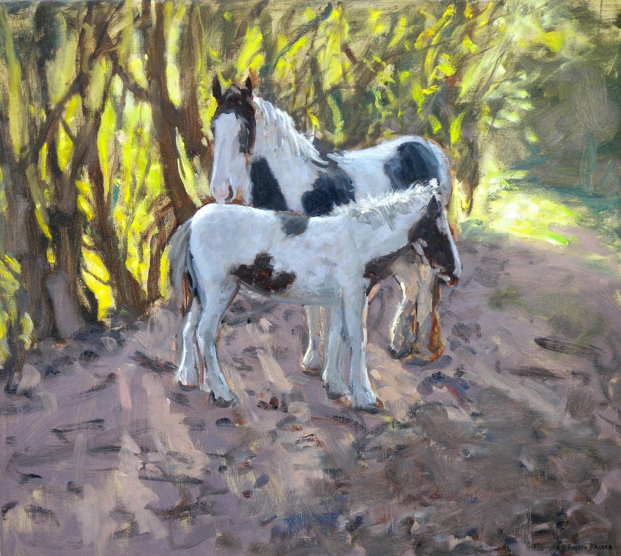 Kanca és csikó, 2011 (olaj, vászon) alkotó: Andrew Macara