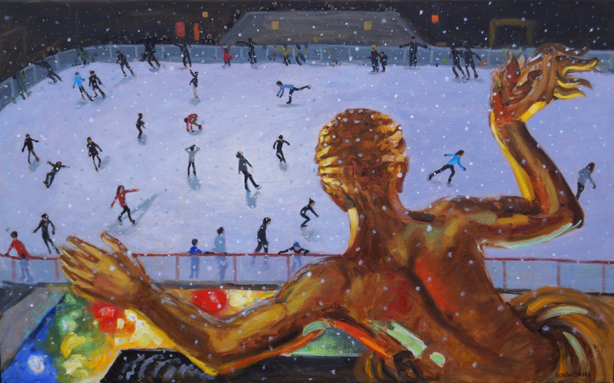 Prometheus, Rockefeller jégpálya, New York. 2018 alkotó: Andrew Macara