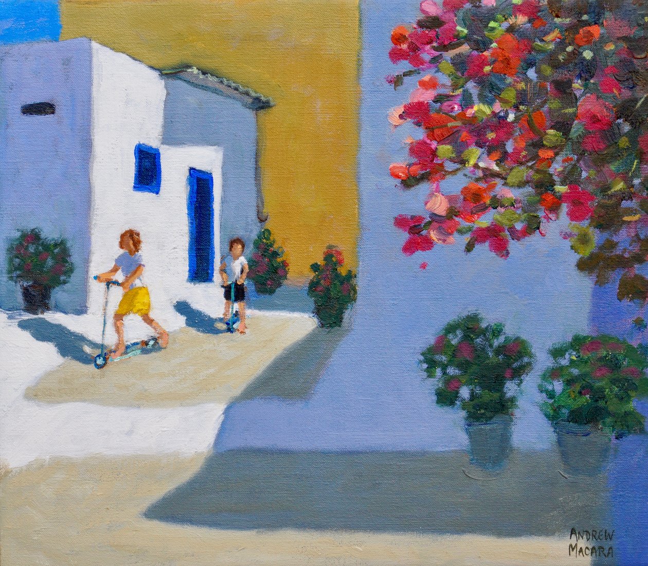 Scooter Kids, Symi, Görög-szigetek, 2018, alkotó: Andrew Macara